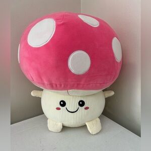 Large Smoochy Pals Pink & Cream Mushroom Plush Stuffed Kawaii Toy 14”